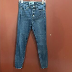 Liverpool LosAngelas High-Rise Button-Fly Women’s Jeans - Dark Blue